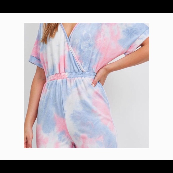Pants - tie dye surplice top jumpsuit